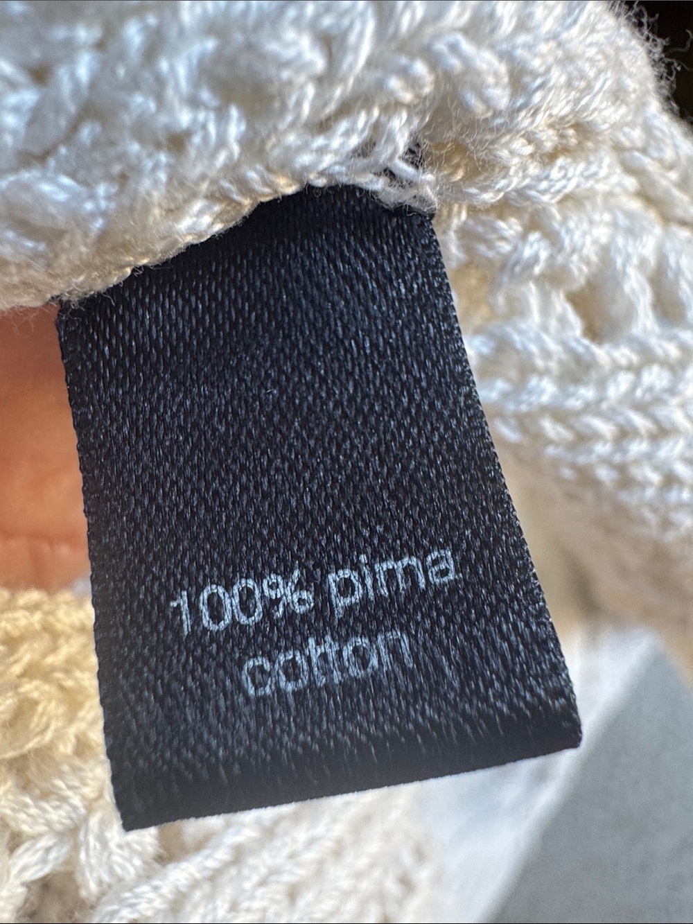 Peruvian Connection 100% Pima Cotton Cream Open Front Cardigan Duster, size M - Picture 3 of 4